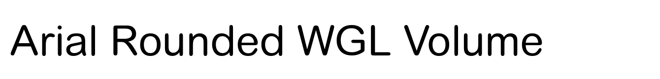 Arial Rounded WGL Volume